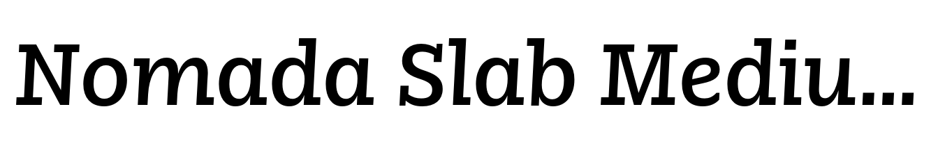 Nomada Slab Medium Italic